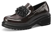 QUEEN HELENA Mocassini Loafer Casual Eleganti Francesine Senza Lacci con Tacco Plateau Scarpe Basse Invernali Donna X27-108 (Marrone, Sistema Taglie Calzature EU, Adulto, Donna, Numero, Media, 35)