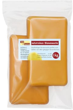 tea4chill Premium Bienenwachs 1kg für Kerzenherstellung – 100% natürliches Wachs, nachhaltiges Naturwachs vegan zum selber Kerzengießen.