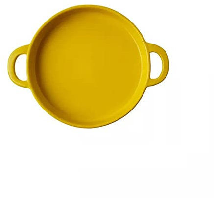 GLETSF Olla para Sopa, Cuenco Redondo De Doble Oreja, Plato De Cerámica, Plato Hondo para Desayuno, Plato De Gres para El Hogar, Plato para Sopa, Plato para Hornear para Ensalad