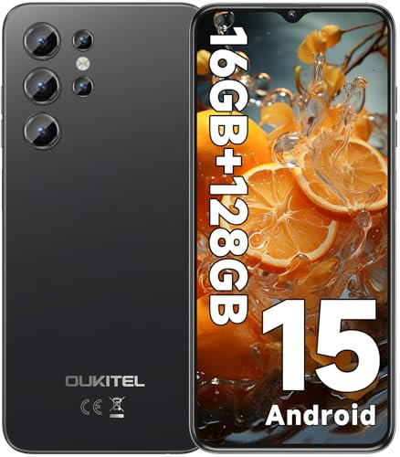 OUKITEL C1 Smartphone Android 15, 16GB +128GB/1TB Telefono Cellulare 2025, 6.52 HD+ Telefoni, 5150mAh Cellulari e Smartphone 4G, 13MP+5MP, Octa Core, Dual SIM 3 Slot/GPS/Fingerprint/OTG/3.5mm Jack