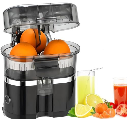 Exprimidor eléctrico de cítricos de 500 ml, máquina exprimidora eléctrica, con potente motor de 18000 rpm, función antigoteo, piezas aptas para lavavajillas, para frutas, verduras y cítricos, máquina