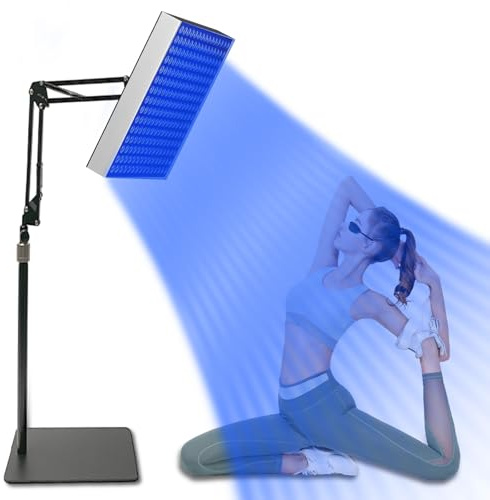 Lampe de bronzage portable pour bronzage du visage à la maison lumière du jour pour le visage et le corps pour la maison avec support réglable et crochets de suspension (J)