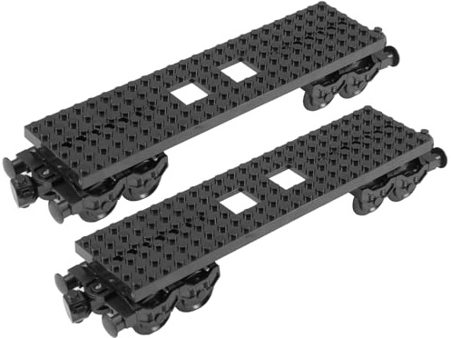 City Schienen Set,QIQIAZI 2 Stück Zugwaggon Bausteine Bausatz,Technik Zug Motor,Güterzug Bausteine-Modellbausatz City Zug Eisenbahn Zubehör Klemmbausteine Konstruktionsspielzeug Set