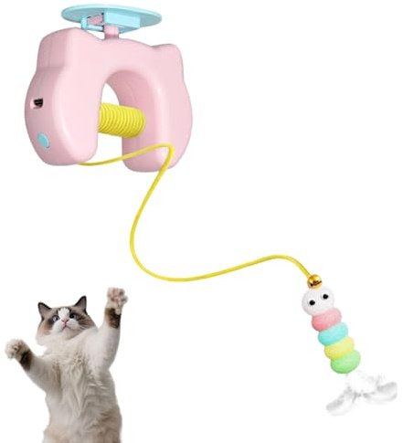 Huayeex Juguete Eléctrico Gatos - Juego Interactivo Eléctrico para Mascotas | Juguete para Gatitos con Sensor De Movimiento - para Simulación De Caza Ejercicio Interior Entrenamiento del