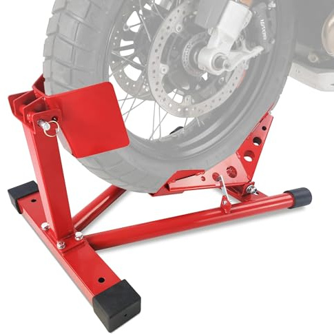 Motorradständer Vorne 1500lbs, Universeller Motorrad-Radklemme für Reifenbreiten 12-21 Zoll, Robuste Motorrad Radkeil für Anhänger & Garage