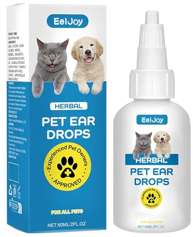 exatta Limpiador oidos Perros, Cuidado del Oido para Perros, Limpiador Orejas Perros, Limpiador de Oídos para Perros y Gatos, Limpia, Elimina Olores, para Todas Las Razas de Gatos y Perros, 60ml