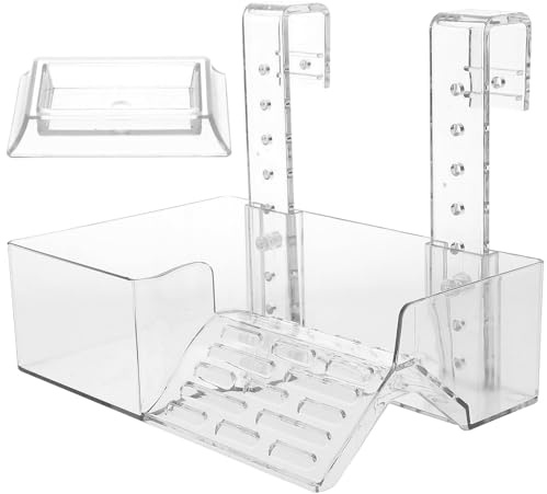 IMIKEYA Plateforme Suspendue pour Tortue en Acrylique, Multi-Fonctionnelle, pour Bain de Soleil et Repos Quotidien des Reptiles Aquatiques