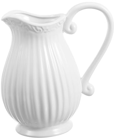 Angoily Keramik Vase Dekoratives Porzellan Blumenvase Getrocknete Tabelle Blumenvase mit Griff für Hauptdécor Bürodekoration