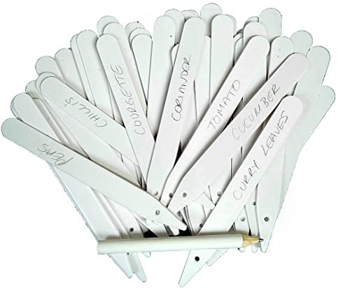 50 Plant Labels for Seed Trays, Pot Tags Markers Plant Rings to tie up Plants & Stems etc (Pack of 50 Plant Labels)