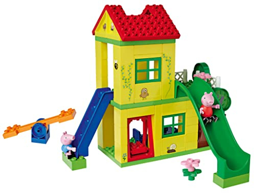 BIG-Bloxx Peppa Pig Play House - Baumhaus, Construction Set, BIG-Bloxx Set bestehend aus Peppa, Schorsch und Haus, 72 Teile, für Kinder ab 18 Monaten