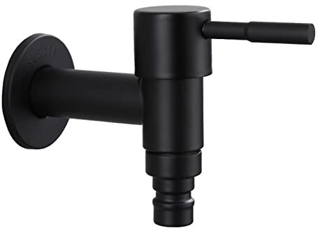 Grifo de Piscina Montado en la Pared, Fregadero de Balcón, Lavadero, Baño, Jardín y Cocina - Negro