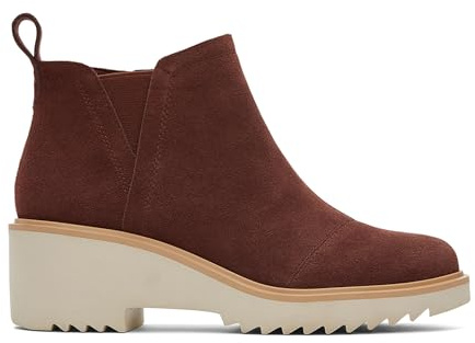 TOMS Damen Maude Stiefelette, Kastanienbraunes Wildleder, 38 EU