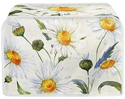 STUOARTE Tusensköna blommor kök små apparater skydd 4 skivor brödrost dammskydd, fläckbeständigt dammskydd brödmaskin skydd med topphandtag för fyra skivor brödrost apparater