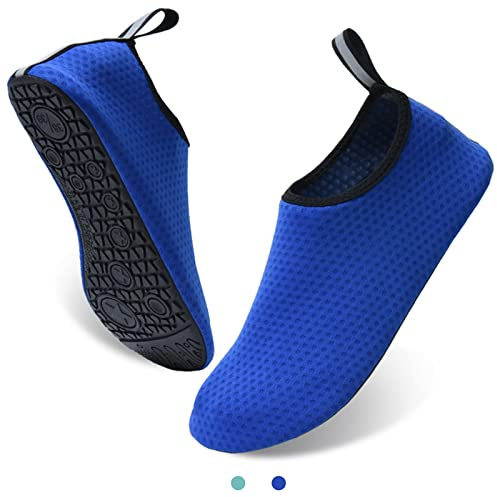 RICHDMI Scarpe da Immersione Uomo Donna, Scarpette da Scoglio, Scarpe da Immersione Donna Uomo Scarpe da Acqua, Extra Comfort – Yoga, Spiaggia, Piscina, Pallavolo e Altro, blu ( 40-41）
