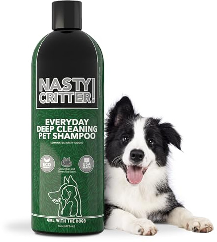 Nasty Critter! by Girl With The Dogs - Made in USA - Deep Clean Everyday Dog Shampoo for 8 Weeks+ (16 Oz)