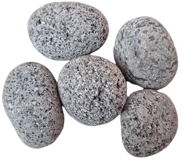 Natunae Zen Pebbles Aquarium Steine 5-7 cm (500 gr), Natursteine Dekoration Schwarze Lava Getrommelte Aquascaping, Terrarium, Nanobecken