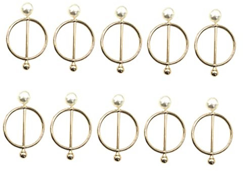 STOBOK 10St Koffer für Bassklarinette runder Schalclip Posaune gerade stumm Schalclips für Damen Krokodilklemmen zum Basteln Halstuch-Ring-Clip hausschuhe Kleidung Klemmring Schal-Clip