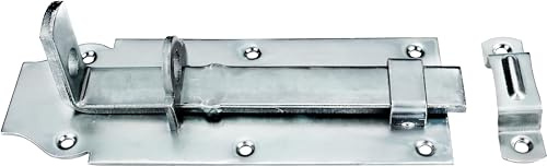 Connex Schlossriegel – verzinkt – 65 x 160 mm – gerade – Klinke | Tür-Riegel – Schiebeschloss – Griff zum Abschließen – Türschloss – Beschlag – 160 mm – passend zum Schlossriegel