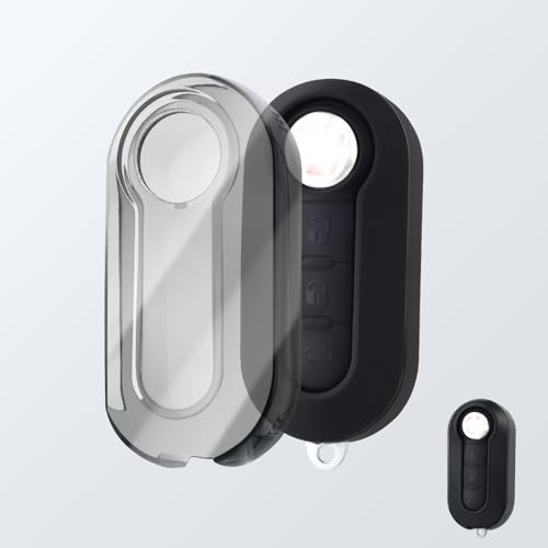 OFFCURVE Schlüsselhülle Transparent Autoschlüssel Hülle, Schlüsselcover Schlüsselgehäuse für FIAT 500 Punto Panda Grande Bravo Lancia Ypsilon Delta Musa