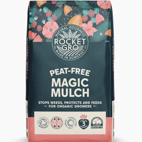 RocketGro Magic Mulch - Organic, Chemical-Free, Peat-Free | Soil Conditioner, Weed Suppressant, Natural Fertilizer | 3-Month Slow Release - 1X 50 Litres By Thompson & Morgan