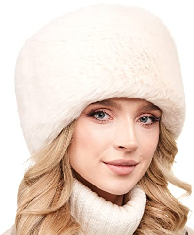 Futrzane Modern Kosakenmütze - Fellmütze Damen - Winter Russische Mütze Pelz