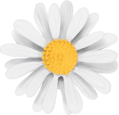 PATIKIL Alfiler de Margarita, Broche de Flor Alfileres de Solapa Margarita para Camisa Sombrero Cárdigan Suéter Corbata Broche de Embrague Joyería Regalos, Blanco
