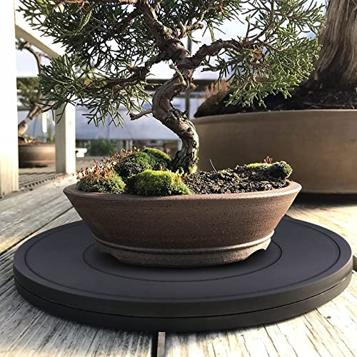 Bonsai-Display-Drehscheibe,Dreh-Dreh-Ständer 40 cm großer Verpackungs-Drehteller, drehbarer Garten-Drehständer, Mehrzweck-Drehplattform mit Stahlkugellagern(40cm)