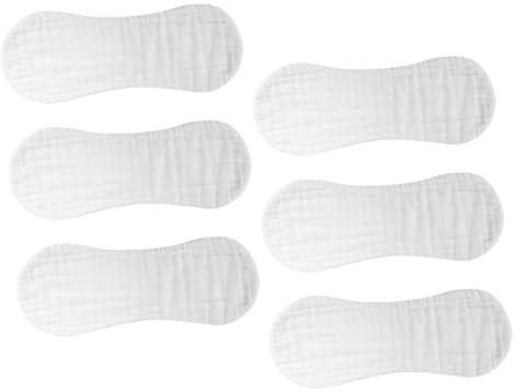 IWOWHERO 6stücke Spucktücher Aus Weißem Waschbare Stoffwindeln Für Neugeborene Jungen Und Mädchen Multifunktional Als Waschlappen Essentials