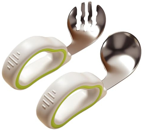 Ensemble fourchette pour - Cuillère fourchette pour, set repas pour | Ensemble fourchette et cuillère pour avec poignées ergonomiques pour, ensemble fourchette