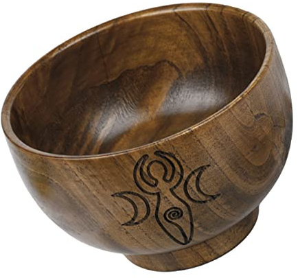 TOPPERFUN Creative Wooden Bowl Decorative Storage for Serving Bowl Meditation Tableware