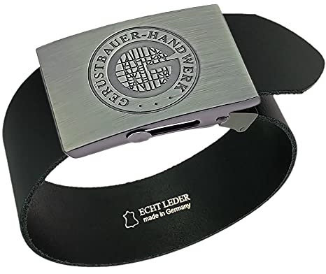GravurManufakturBerlin Hosengürtel mit Handwerk und Zunftzeichen Ledergürtel Nylongürtel 4 cm breit Einheitslänge kürzbar