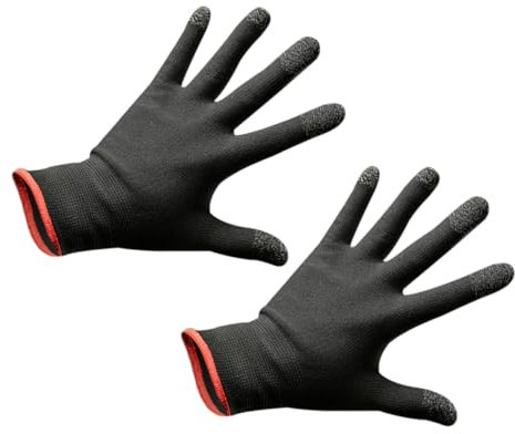 JEWEDECO Touchscreen Laufhandschuhe Aus Silberfasermaterial Rutschfest Beschichtet Atmungsaktiv Und Leicht Für Outdoor Klettersport Und Smartphone Bedienung