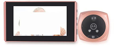 Videocitofono Wifi, Spioncino video Telecamera spioncino Rilevazione movimento Monitor Campanello digitale Campanello Video-occhio Sicurezza Registrazione vocale per la sicurezza domestica(Metallic)