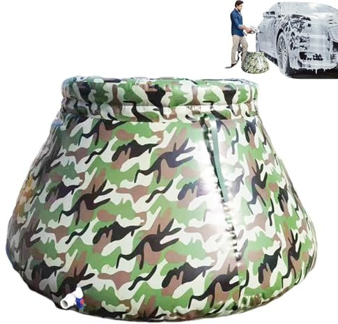 Kixolazr Wasserspeicherblase – 100 l -Wassersack – tragbarer, weicher Regentonn, große Kapazität, Aufbewahrungsblase für Camping und Badewanne
