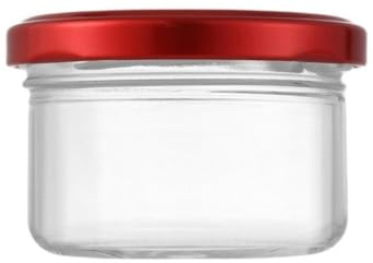 XUJUAN-0227 Butter Dish Butter Jars Dispensing Glass Jars For Kitchen Honey Jam Jars Butter Holder(Red)