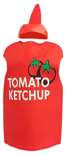 WJnflQN krydda halloween kostym, halloween krydda utklädnad | bekväm lätt ketchup flaskform outfit för fasta gruppföreställningar scenframträdanden och maskeradaktiviteter