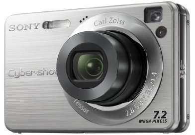 Sony CyberShot W110 Digital Camera - Silver 7.2 Megapixel 4x Optical Zoom 2.5-Inch LCD Silver (Renewed)