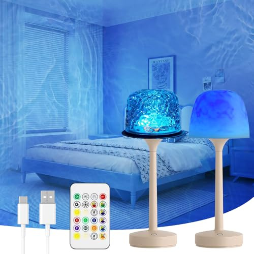 HIULLEN Proyector de cielo estrellado, lámpara de aurora polar recargable, proyector Galaxy Projector con 16 colores y mando a distancia para dormitorio, fiesta, sala de juegos, decoración de