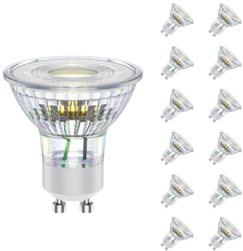 novapollo Bombillas LED GU10 No Regulables, 2,4W (Equiv a 35W), Luz Cálida 2700K, Ángulo 38°, Sin Filamento | Ideal Para Iluminación Empotrada/Riel, Cocina, Campana, Salón, Dormitorio
