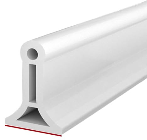 Joint de Douche 200×3×2 cm,Barrière eau Douche en Silicone Flexible à Volonté,Bande Séparation Sèche,Résistante moisissures,Barre de Seuil Autocollante pour Douches et Cuisines