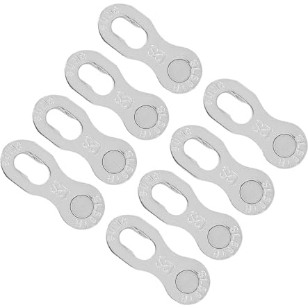 Funien 4Par Premium Steel Bike Chain Link-kopplingar för 12-växlad Kedja, Steel Bike Chain Link, 3 Olika Färger Att Välja på, Lämplig för Mountainbike och Landsvägscykel (Silver)
