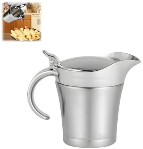 Saucière isotherme – Pichet à sauce double couche en acier inoxydable pour sauces chaudes et froides, récipient thermique, idéal pour la cuisine