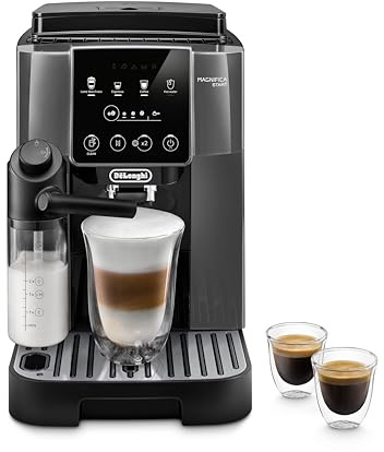 De'Longhi Magnifica Start - Automatic Bean to Cup Coffee Machine, LatteCrema Hot Milk System, 4 One-Touch Recipes, Espresso, Latte Macchiato & Hot Water, Automatic Cleaning, Black (ECAM220.61.GB)