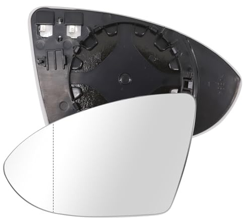 nplaseta Spiegelglas Golf 7 Links Beheizbar Asphärisch, Spiegelglas Ersatzspiegelglas Außenspiegel Links, Fahrerseite Außenspiegel Glas Passend für Golf 7 mit Trägerplatte