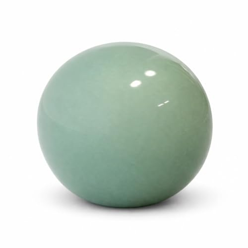 Boule en céramique - 20 cm - Décoration de jardin - En grès céramique robuste - Résistante au gel et aux intempéries - Pour l'extérieur - Vert