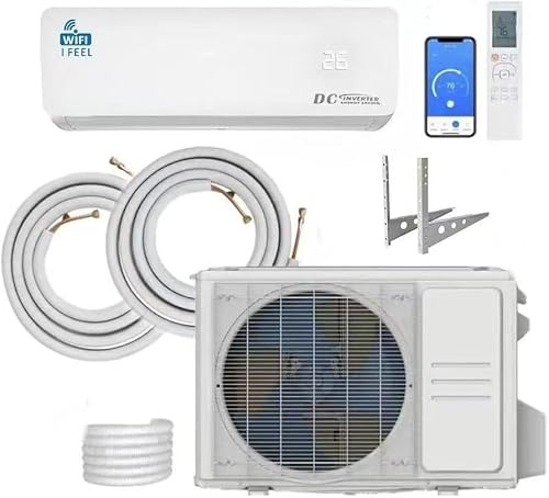 18000 BTU Air Conditioner, Wall Split, Wi Fi, 5 In 1, Cooler, Heater, Dehumidifier, Air Purifier, Heat Pump, Remote Control, 5.3 kW, A++, App Control, Pre Gassed, 2 Pipes & Installation Kit Included
