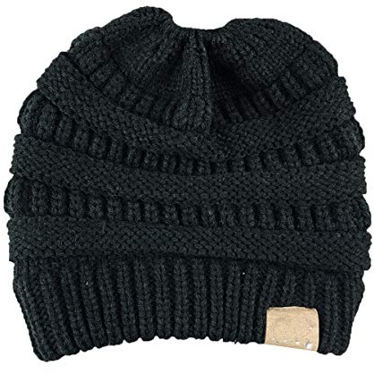Altartar Damen Gestrickt verdicken Hut Mit Zöpfen Loch Loop Strickschal Mädchen Strickmütze Wintermütze