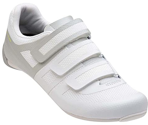 PEARL IZUMI Quest Road Cycling Shoe - Shoes for Women - Concave Plate Shape - Breathable Fabric Lining White/Fog EU 39 (US Women's 7.5) M