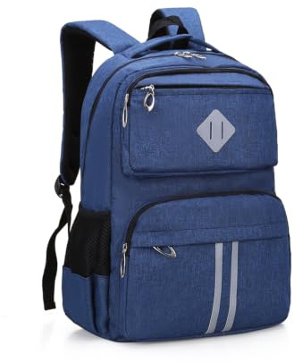 HOPYOCK® Skolväskor för Pojkar, Barn, Flickor, Skolryggsäckar med Flera Fickor för Tonåringar med Reflekterande Design, Vattentäta Skolväskor för Barn, Casual Daypack Elevernas Ryggsäck