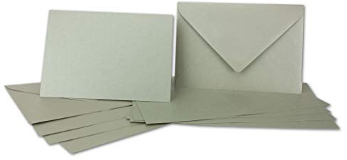 ARTOZ NORDANA 15x DIN B6 Faltkarten-Set mit DIN B6 Umschlägen - olive glow - 300 g/m² - 12 x 16,9 cm - schimmerndes Papier zum Basteln & Drucken